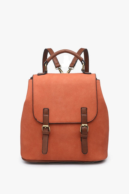 Brooks Convertible Backpack/Shoulder Bag-Backpack/Shoulder-Jen & Co.-Burnt Coral-Urbanheer