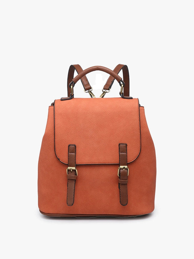 Brooks Convertible Backpack/Shoulder Bag-Backpack/Shoulder-Jen & Co.-Burnt Coral-Urbanheer