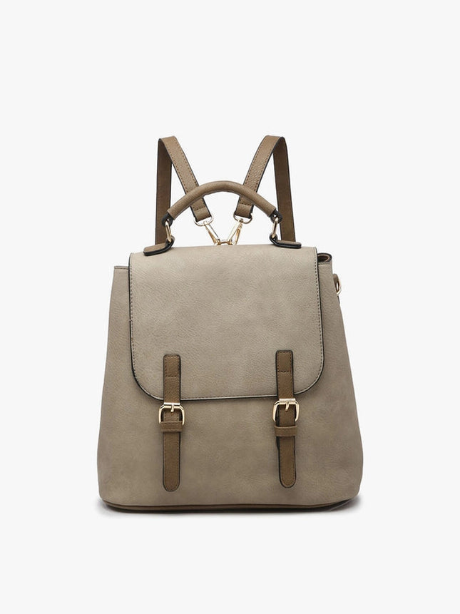 Brooks Convertible Backpack/Shoulder Bag-Backpack/Shoulder-Jen & Co.-Lt. Khaki/Khaki-Urbanheer