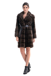 Brown Genuine Mink Fur Coat-Fur Coats-Buy Me Fur Ltd-Brown-S-Genuine Mink Fur-Urbanheer
