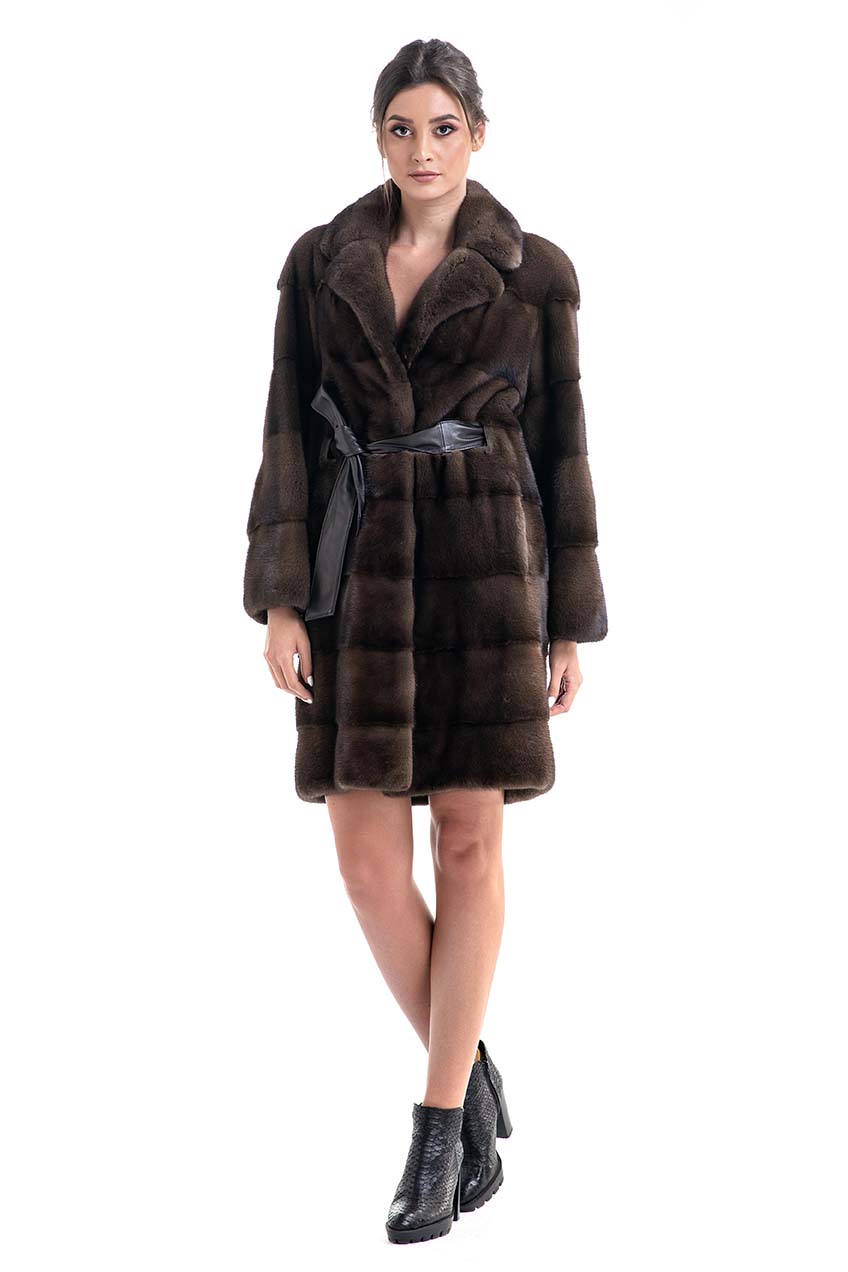 Brown Genuine Mink Fur Coat-Fur Coats-Buy Me Fur Ltd-Brown-S-Genuine Mink Fur-Urbanheer