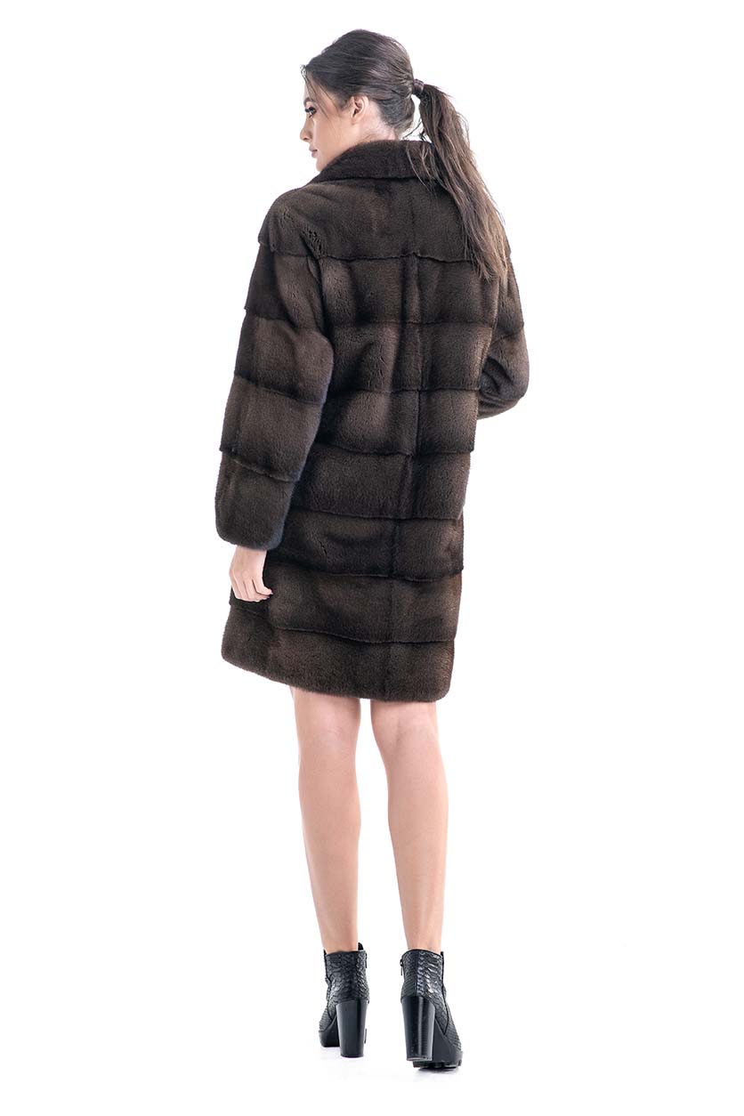 Brown Genuine Mink Fur Coat-Fur Coats-Buy Me Fur Ltd-Brown-S-Genuine Mink Fur-Urbanheer
