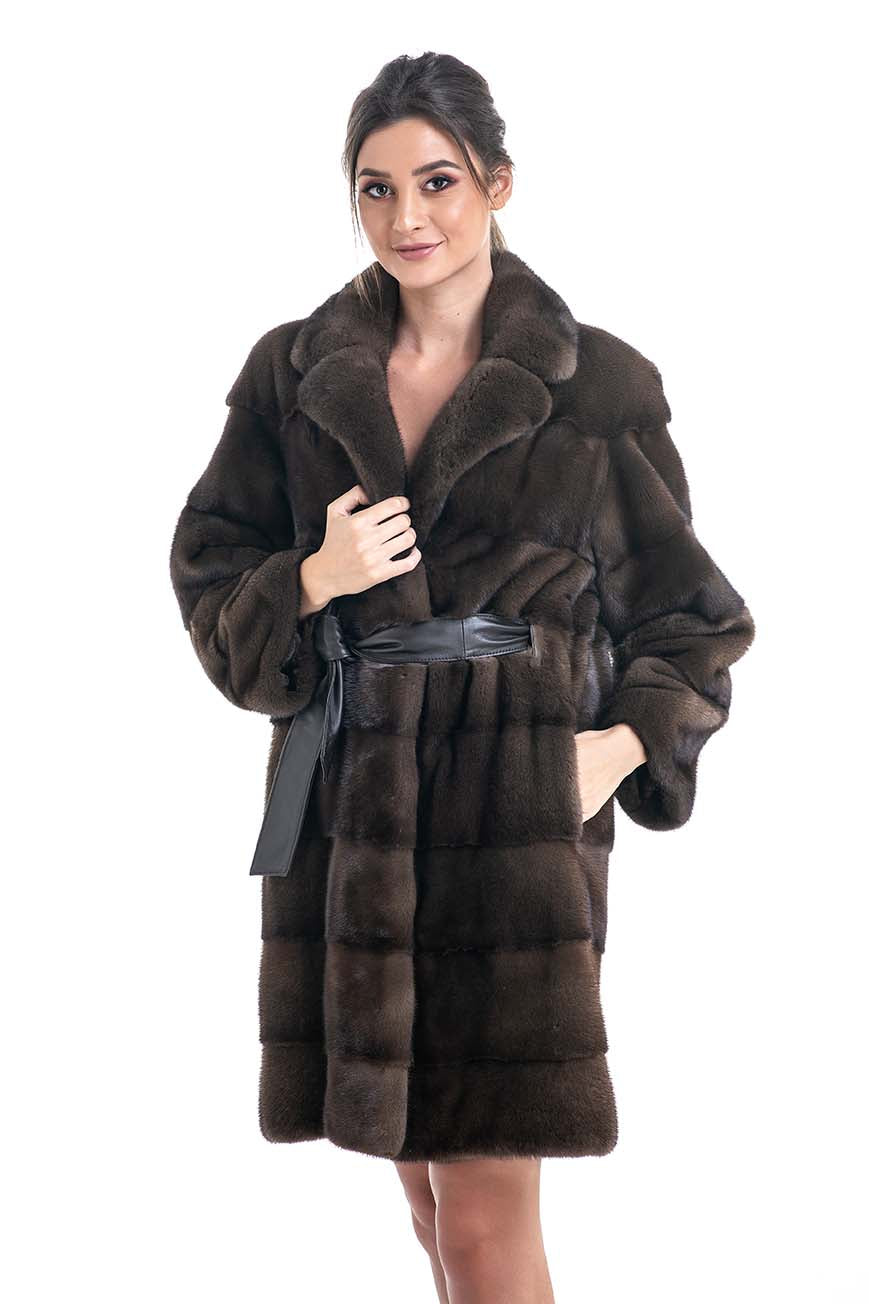Brown Genuine Mink Fur Coat-Fur Coats-Buy Me Fur Ltd-Brown-S-Genuine Mink Fur-Urbanheer