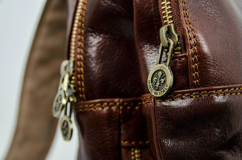 Brown Large Leather Backpack - L.A. Confidential Brown-Backpacks-Time Resistance-11.8 x 7.9 x 16.9 in (30 x 20 x 43 cm)-Brown-Urbanheer