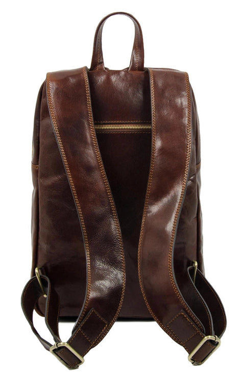 Brown Large Leather Backpack - L.A. Confidential Brown-Backpacks-Time Resistance-11.8 x 7.9 x 16.9 in (30 x 20 x 43 cm)-Brown-Urbanheer