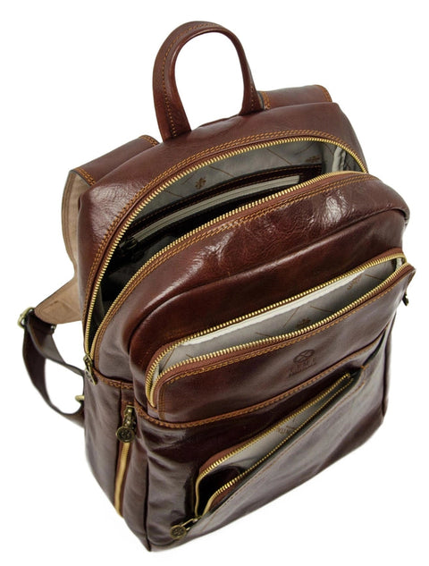 Brown Large Leather Backpack - L.A. Confidential Brown-Backpacks-Time Resistance-11.8 x 7.9 x 16.9 in (30 x 20 x 43 cm)-Brown-Urbanheer