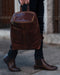 Brown Leather Backpack - A Bend in the River Brown-Backpacks-Time Resistance-11.4 x 5.1 x 14.6 in (29 x 13 x 37 cm)-Brown-Urbanheer