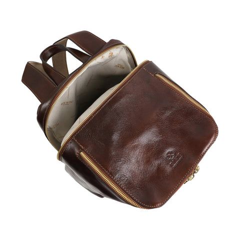 Brown Leather Backpack - A Bend in the River Brown-Backpacks-Time Resistance-11.4 x 5.1 x 14.6 in (29 x 13 x 37 cm)-Brown-Urbanheer