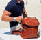 Brown Leather Backpack - A Bend in the River Cognac-Backpacks-Time Resistance-11.4 x 5.1 x 14.6 in (29 x 13 x 37 cm)-Cognac-Urbanheer