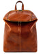 Brown Leather Backpack - A Bend in the River Cognac-Backpacks-Time Resistance-11.4 x 5.1 x 14.6 in (29 x 13 x 37 cm)-Cognac-Urbanheer