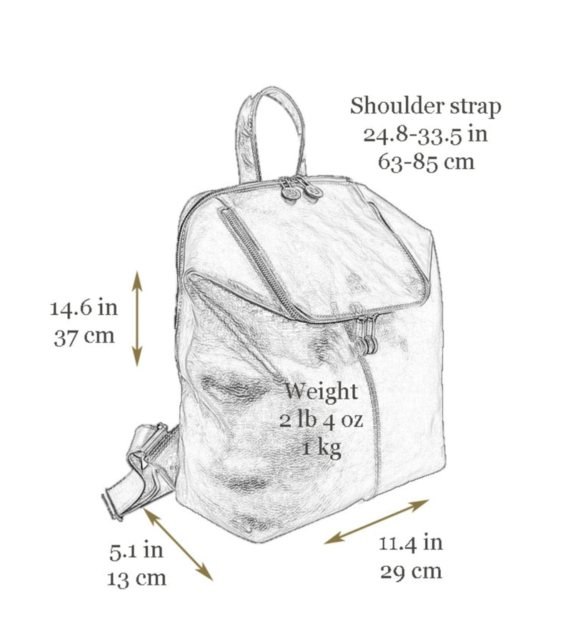 Brown Leather Backpack For Women - A Bend in the River Brown-Backpacks-Time Resistance-11.4 x 5.1 x 14.6 in (29 x 13 x 37 cm)-Brown-Urbanheer