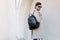 Brown Leather Backpack - I, Claudius Black-Backpacks-Time Resistance-11 x 5.9 x 16.5 in (28 x 15 x 42 cm)-Black-Urbanheer