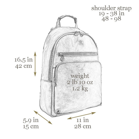 Brown Leather Backpack - I, Claudius Brown-Backpacks-Time Resistance-11 x 5.9 x 16.5 in (28 x 15 x 42 cm)-Brown-Urbanheer