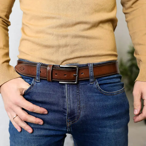 Brown Leather Belt - the Return of the Native-Belts-Time Resistance-Brown-Extra large-Urbanheer