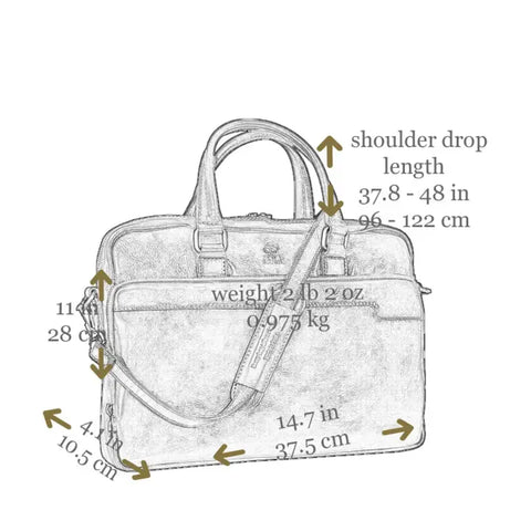 Brown Leather Briefcase Laptop Bag - Orlando-Tote Bag-Time Resistance-Brown-Urbanheer