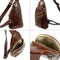 Brown Leather Cross Body Bag For Men - Catch-22-Cross Body Bag-Time Resistance-Brown-Urbanheer