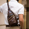 Brown Leather Cross Body Bag For Men - Catch-22-Cross Body Bag-Time Resistance-Brown-Urbanheer