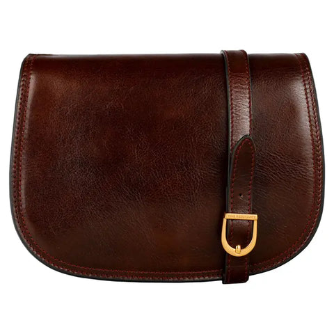 Brown Leather Cross Body Bag - Moonfleet-Cross Body Bag-Time Resistance-Brown-Urbanheer