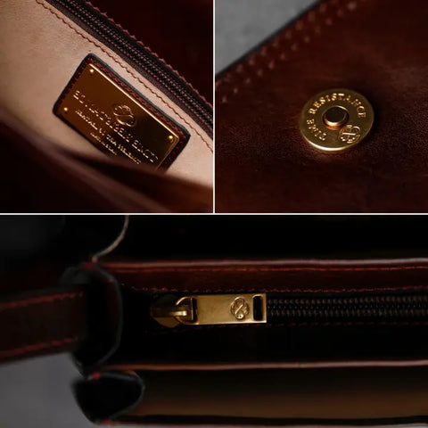 Brown Leather Cross Body Bag - Moonfleet-Cross Body Bag-Time Resistance-Brown-Urbanheer