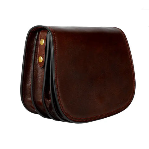 Brown Leather Cross Body Bag - Moonfleet-Cross Body Bag-Time Resistance-Brown-Urbanheer