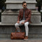 Brown Leather Duffel Bag, Travel Bag - Wise Children-Duffel Bag-Time Resistance-Brown-Urbanheer