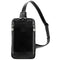 Brown Leather Sling Bag - Kim-Cross Body Bag-Time Resistance-Black-Urbanheer