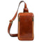 Brown Leather Sling Bag - Kim-Cross Body Bag-Time Resistance-Cognac-Urbanheer