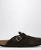 Brown suede Boston clogs by Birkenstock