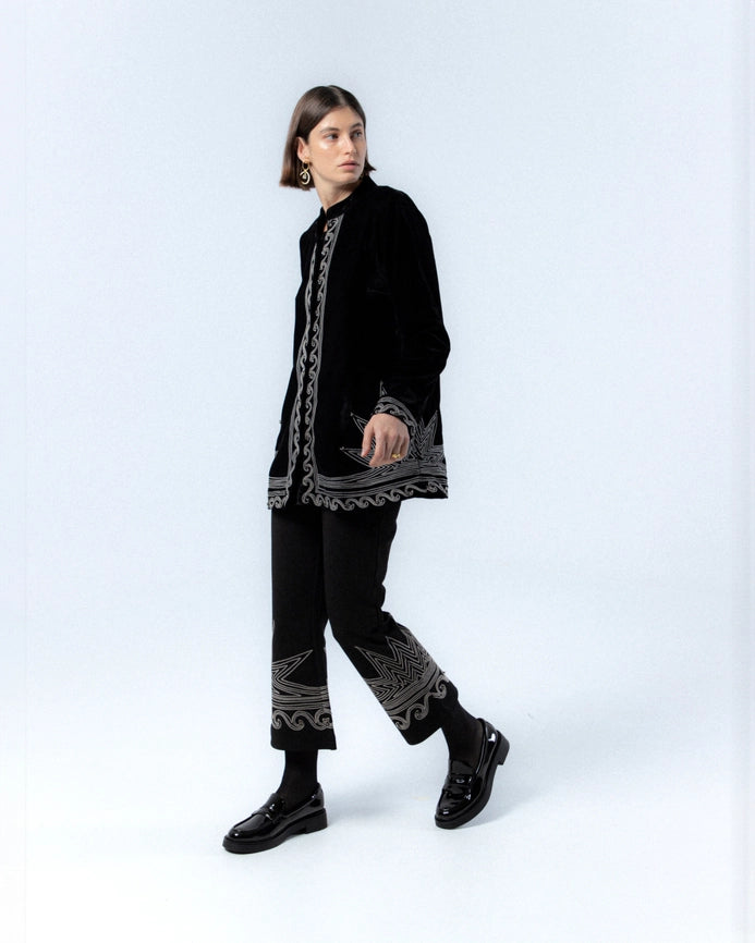 Bruna Embroidered Pants-Pants-NIZA-M-Urbanheer