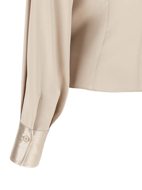 Brunello Cucinelli Asymmetric Draped Blouse