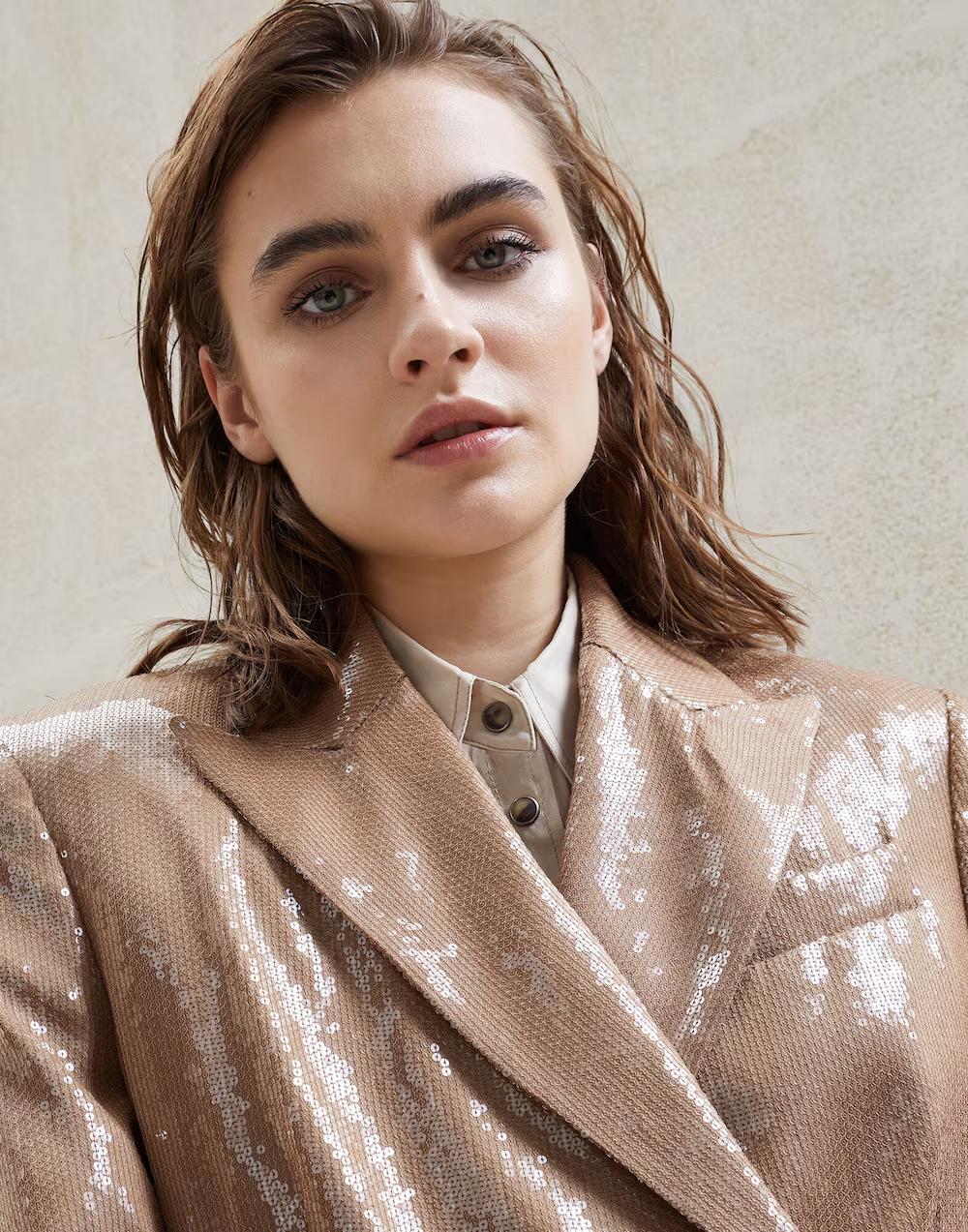 Brunello Cucinelli Beige Acetate Blazer