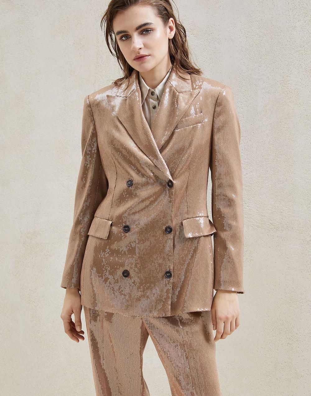 Brunello Cucinelli Beige Acetate Blazer