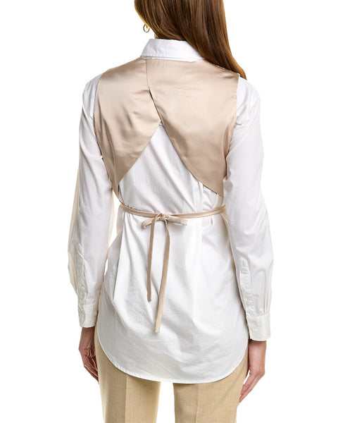 Brunello Cucinelli Beige Acetate Waistcoat