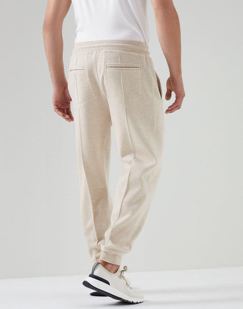 Brunello Cucinelli Beige Cashmere Joggers (Workout Pants)