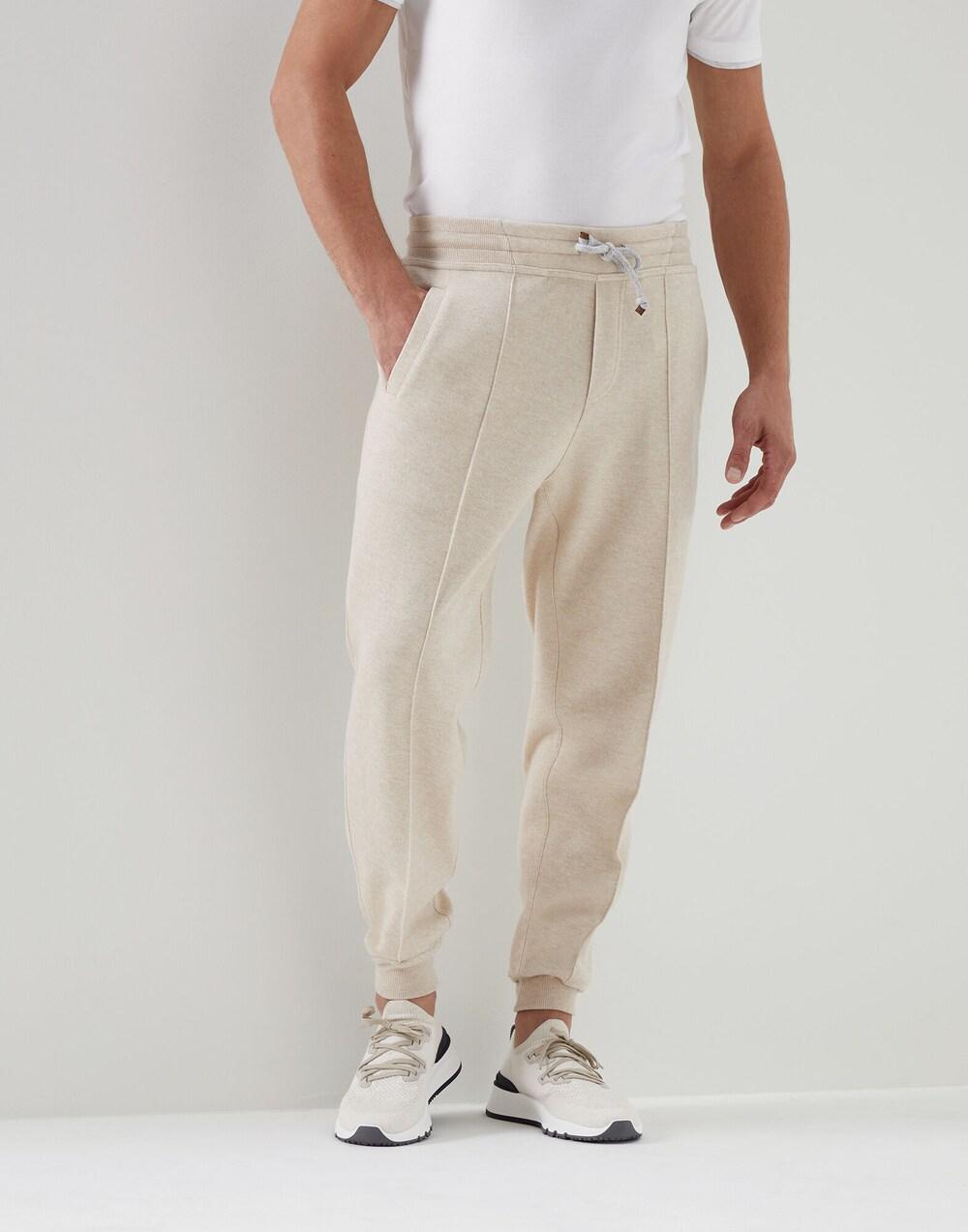 Brunello Cucinelli Beige Cashmere Joggers (Workout Pants)