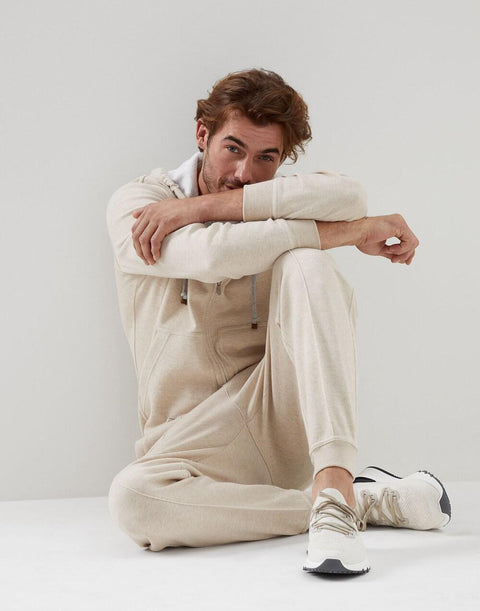 Brunello Cucinelli Beige Cashmere Joggers (Workout Pants)