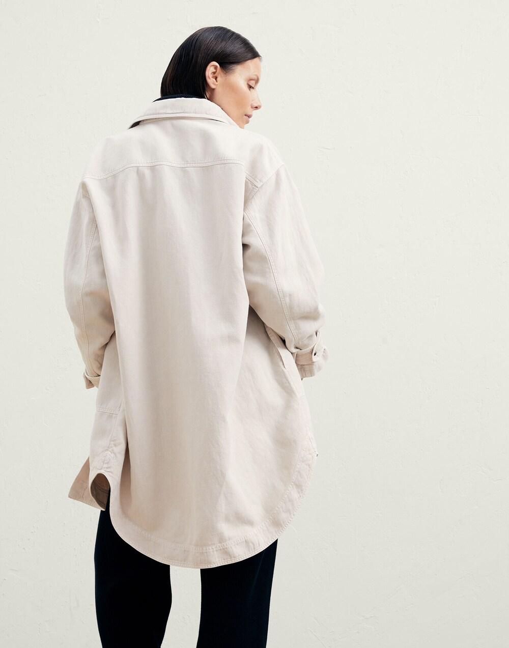Brunello Cucinelli Beige Cotton Denim Jacket