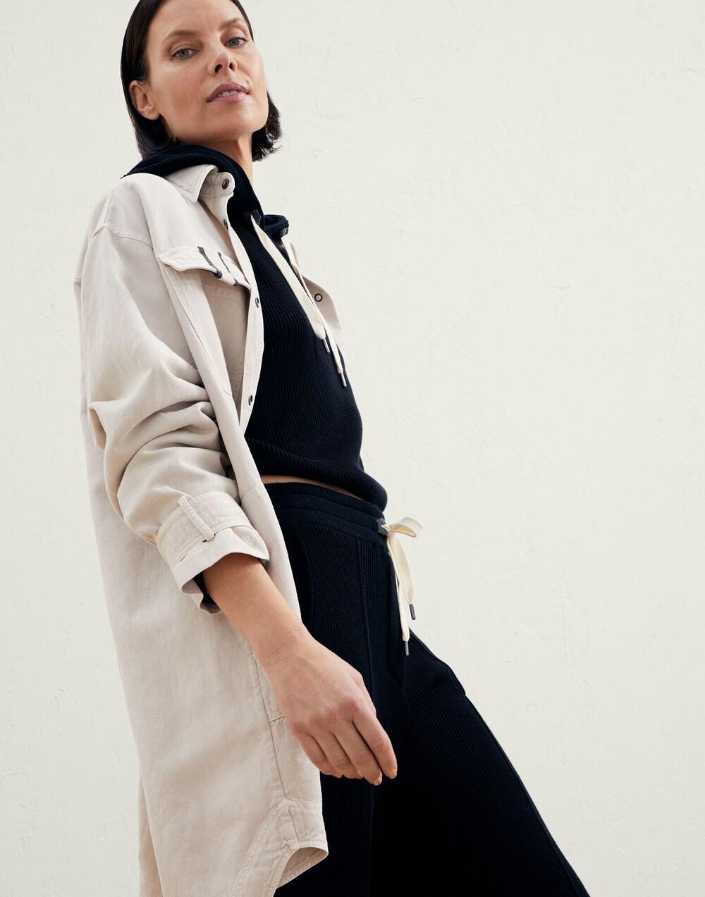 Brunello Cucinelli Beige Cotton Denim Jacket