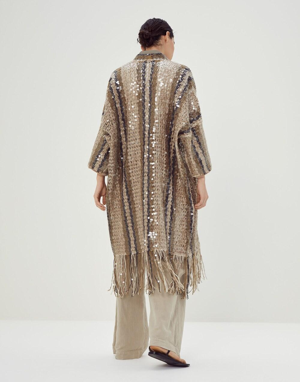 Brunello Cucinelli Beige Fibres Coat