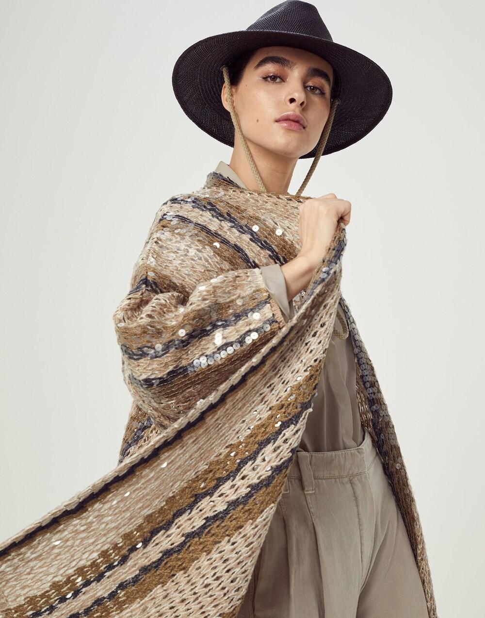 Brunello Cucinelli Beige Fibres Coat