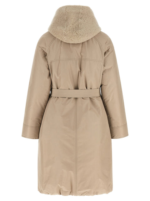 Brunello Cucinelli Beige Long Down Jacket