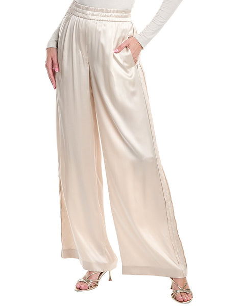 Brunello Cucinelli Beige Silk Casual Pants