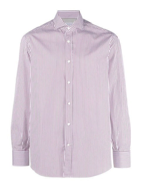 Brunello Cucinelli Bicolor Cotton Dress Shirt