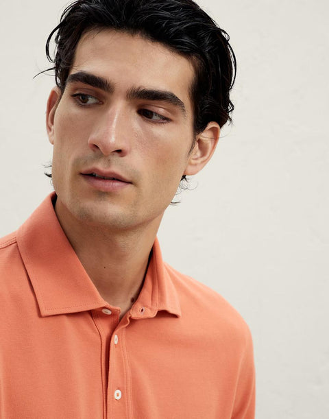 Brunello Cucinelli Bicolor Cotton Polo Shirt