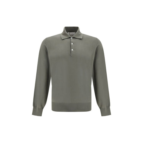 Brunello Cucinelli Bicolor Cotton Shortsleeve Shirt