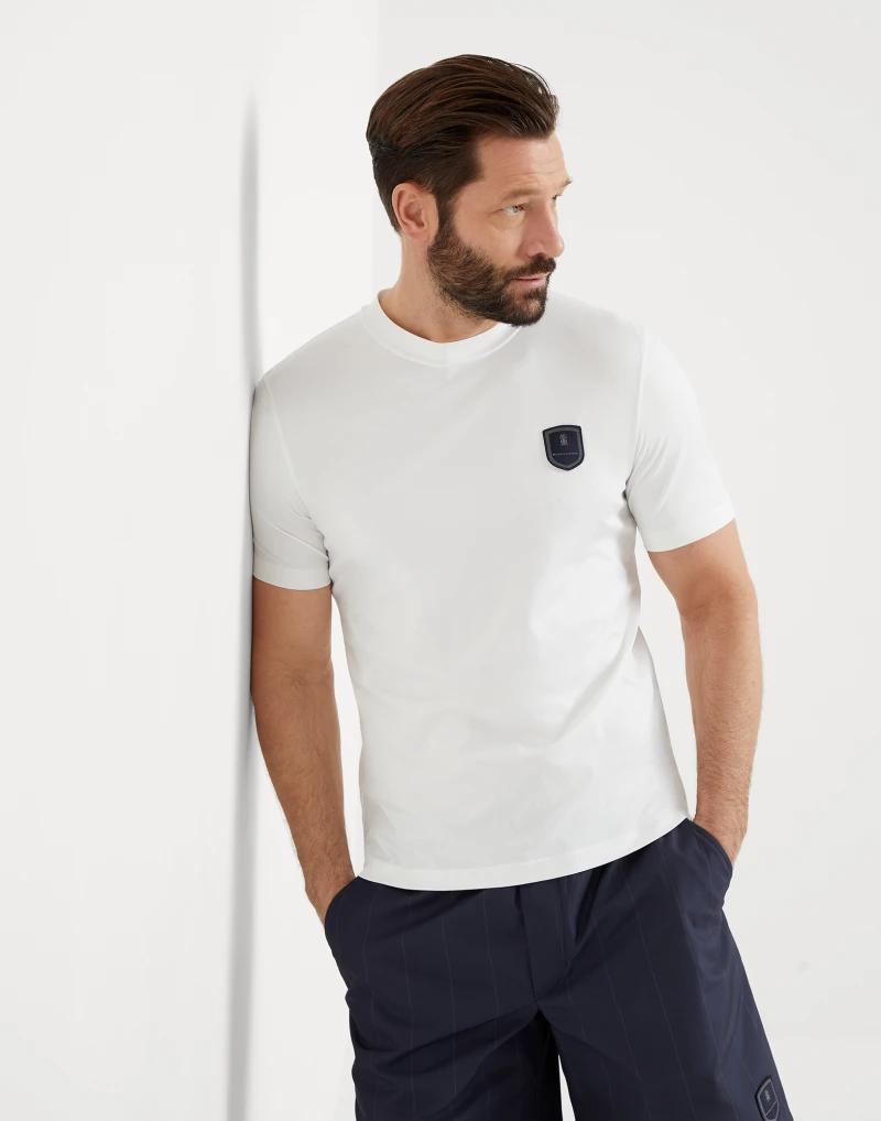 Brunello Cucinelli Bicolor Polyester T-Shirt