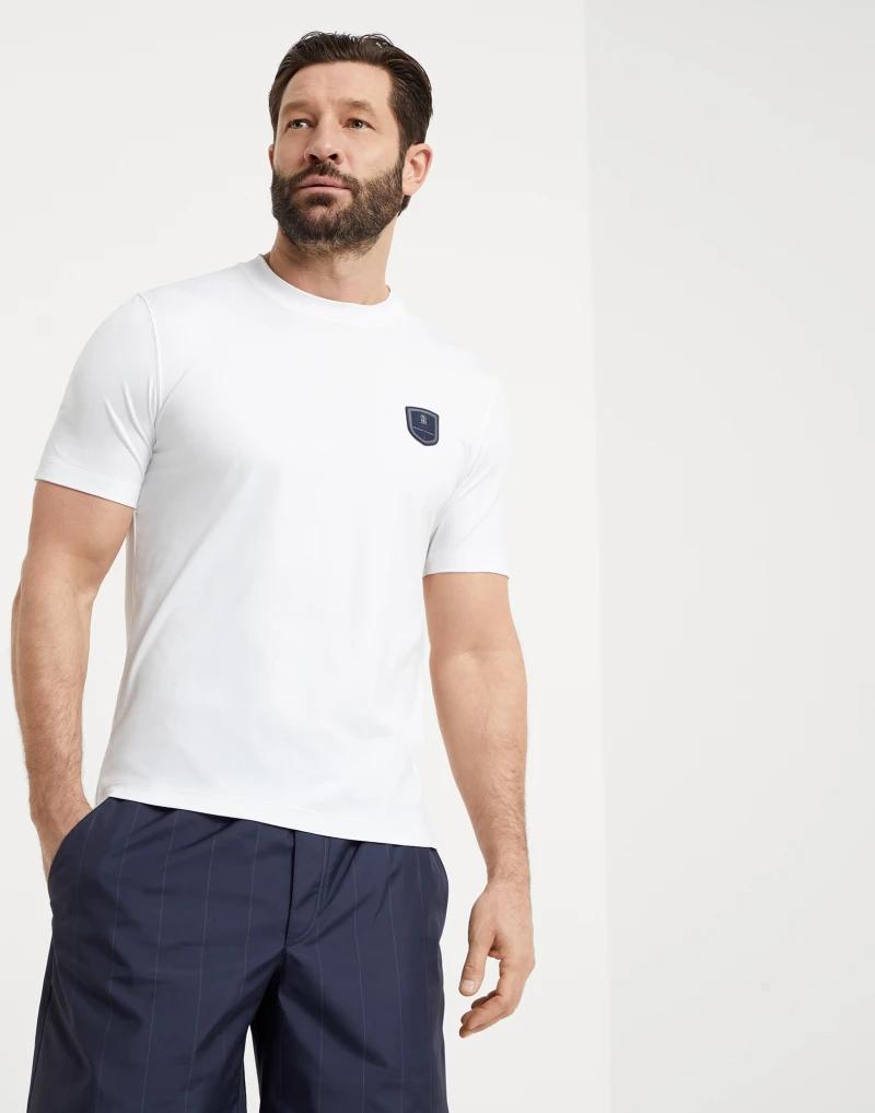 Brunello Cucinelli Bicolor Polyester T-Shirt