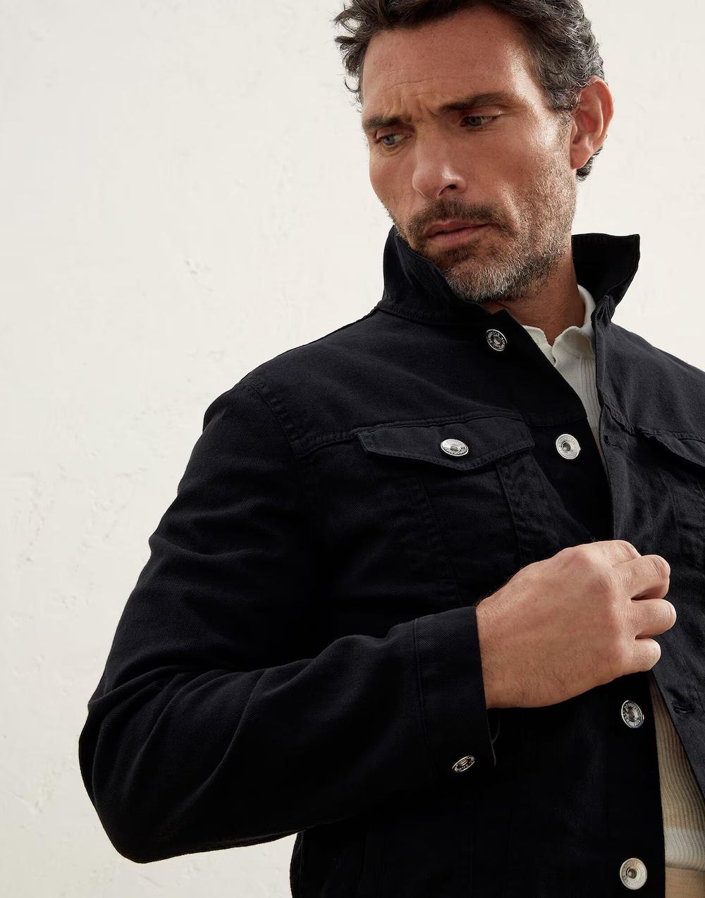 Brunello Cucinelli Black Cotton Denim Jacket