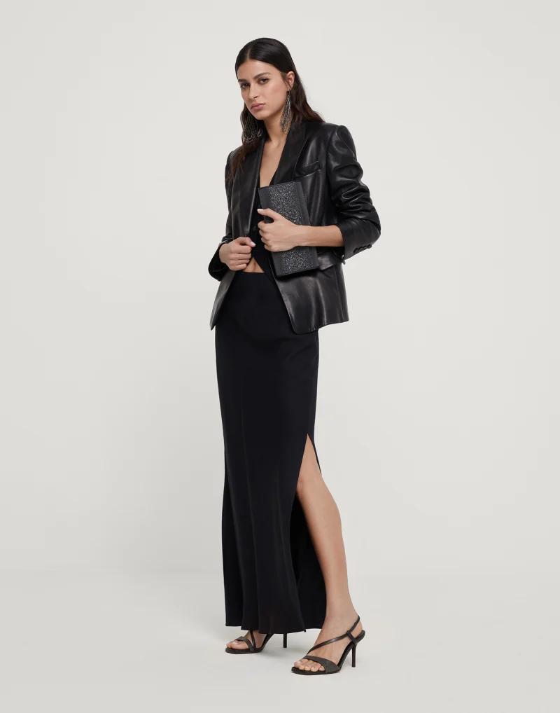 Brunello Cucinelli Black Viscose Sleveless Jacket
