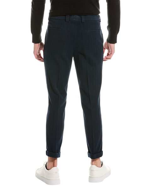 Brunello Cucinelli Blue Cotton Casual Pants